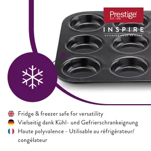 Prestige Inspire Black Carbon Steel Freezer and Oven Safe Non-Stick Baking Tin Set Pack of 3