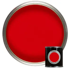 Vintro Luxury Matt Emulsion Bright Red, Multi Surface Paint for Walls, Ceilings & Wood- 125ml (Valentine)