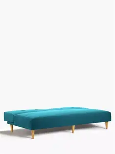 John Lewis ANYDAY Clapton Fixed Back Sofa Bed, Light Leg