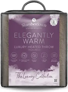 Slumberdown Elegantly Warm Luxury Heated Throw - Natural