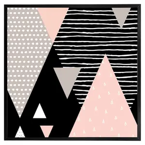 Triangle geometrics (Picutre Frame) / 20x20" / Grey