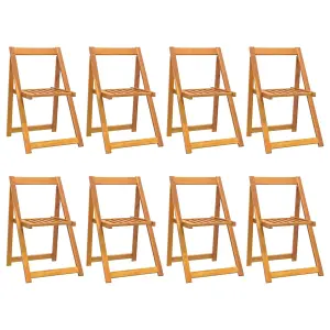 Berkfield Folding Garden Chairs 8 pcs Solid Wood Acacia