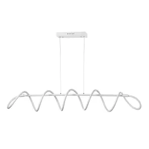 Luminosa Led Swirl Integrated LED Pendant Ceiling Light, White