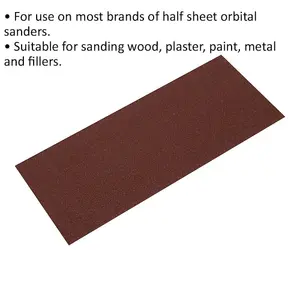 5 PACK Orbital Sanding Sheet - 115 x 280mm - 100 Grit - Wood Metal Sanding Paper