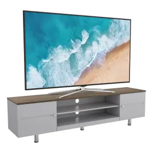 AVF Whitesands 1.9m TV Stand (Satin Grey & Wood)