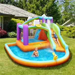 3.7 x 3.9 x 2.4m Inflatable Water Slide and Air Blower