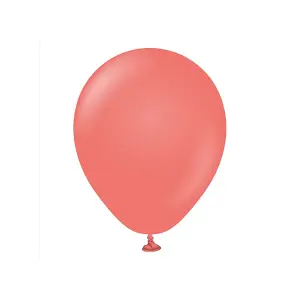 Kalisan Latex Retro Balloons (Pack of 100) Coral (One Size)