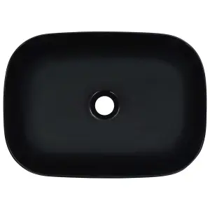 Berkfield Wash Basin 45.5x32x13 cm Ceramic Black