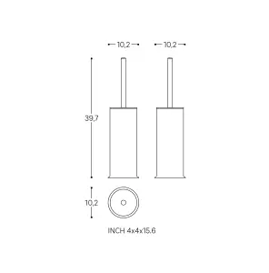 Cosmic Free Standing Toilet Brush Matte White Geyser