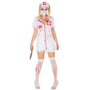 Women's zombie nurse costume - white L