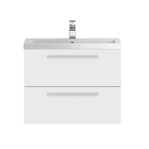 Lehman 720mm Wall Hung Single Vanity White Gloss