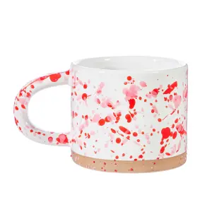 Pink         and         Red         Splatterware         Mug