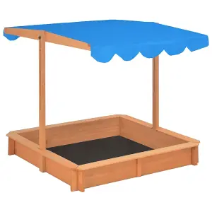 Berkfield Sandbox with Adjustable Roof Firwood 115x115x115 cm