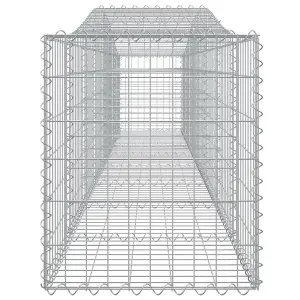 Berkfield Arched Gabion Baskets 7 pcs 400x50x60/80 cm Galvanised Iron