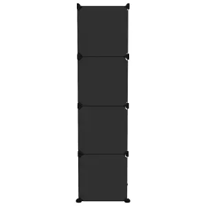 Storage Cube Organiser with 12 Cubes Black PP