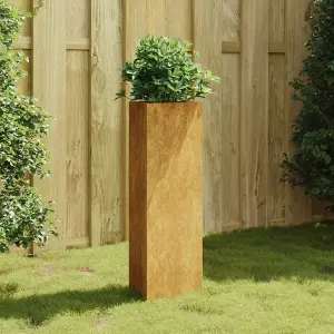 Berkfield Garden Planter 30x26x75 cm Corten Steel