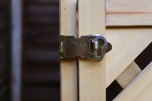 Wooden Double Wheelie Bin Storage - Natural