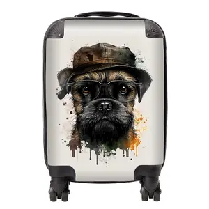 Border Terrier Dog Splashart Suitcase - Small