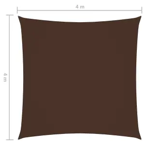 Berkfield Sunshade Sail Oxford Fabric Square 4x4 m Brown