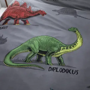 Dino Friends Single Duvet Cover and Pillowcase Set