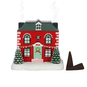 Christmas House Incense Cone Burner (H13 x W13 cm)