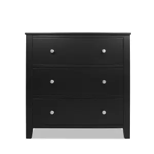 Brooklyn Black 3 Drawer Chest of Drawers