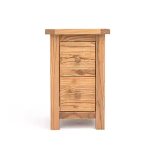 Pompey 2 Drawer Bedside Table Natural