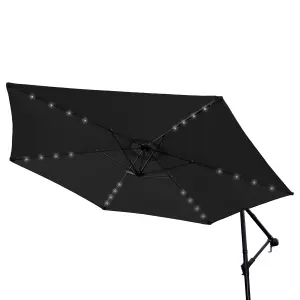 Grey 3m LED Cantilever Parasol