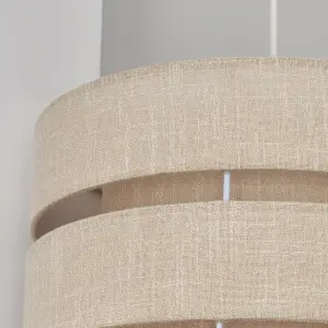 Inlight Natural Woven effect Slubby Light shade (D)28cm