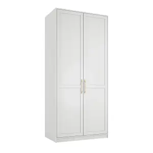 AUSTEN WHITE 2 DOOR WARDROBE (2 PACKS)