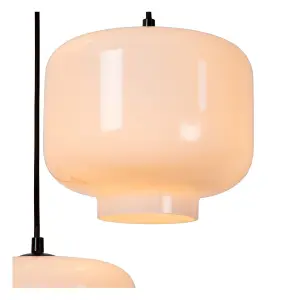 Lucide Medine Modern Pendant light - 3xE27 - Opal