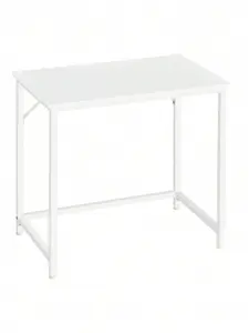 VASAGLE Computer Desk, Small Office Desk And Workstation, Work Desk For Home Office, Study, Bedroom,  Metal Frame, Maple White