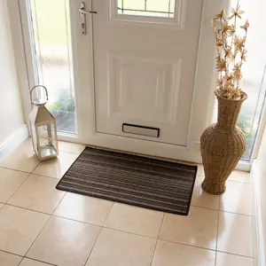  Non-Slip Indoor Door Mat Brown / Rectangle W50 x L80 cm