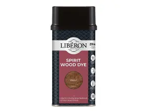 Liberon Walnut Spirit Wood Dye 250ml - Deep Penetrating Formula for Stunning Wood Finishes