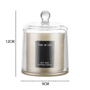 Grey Smokeless Soy Wax Scented Jar Candle Christmas Table Candle Lychee and White Tea 850g