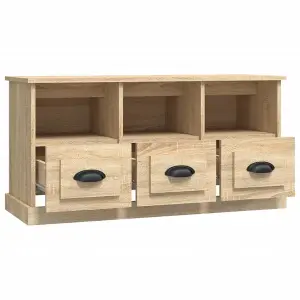 Berkfield TV Cabinet Sonoma Oak 100x35x50 cm Engineered Wood