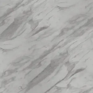 GoodHome 38mm Kala Matt White marble effect Chipboard & laminate Square edge Kitchen Worktop, (L)3000mm