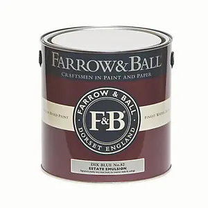 Farrow & Ball Estate Dix blue No.82 Matt Emulsion paint, 2.5L