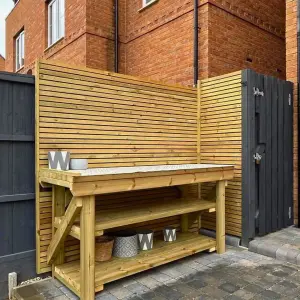 MG Timber Products: Indoor/Outdoor Wooden Workbench / Potting Table / BBQ Table / Pizza Oven Table / Garden Table, 6FT Workbench