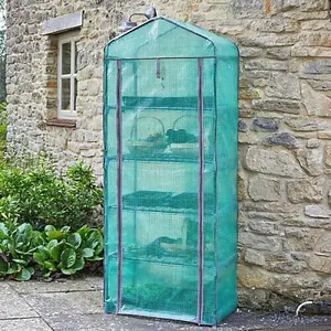 5 Tier Garden Greenhouse with Roll Up Door