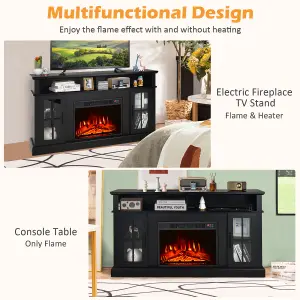 Costway Fireplace TV Stand for TVs up to 65 Inches W/ 2000W Electric Fireplace Insert