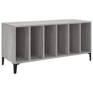 vidaXL Record Cabinet Grey Sonoma 100x38x48 cm Engineered Wood