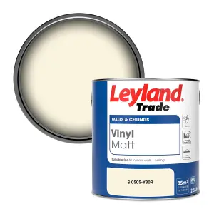 Leyland Trade Vinyl Matt Walls & Ceilings Emulsion Paint (S 0505-Y30R) 2.5L