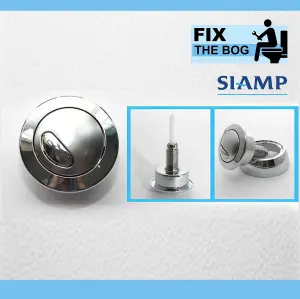 FixTheBog Optima 49 Toilet Push Button Dual Flush Water Saving Chrome Effect Wickes