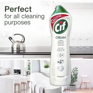 Cif Original Cream Cleaner multipurpose cleaner 500ml (White bottle) (Pack of 3)