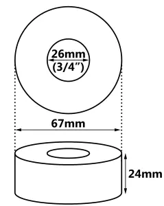 Tycner Round Shaped Chrome Plated Steel 3/4" Inch Pipe Collar Oval Cover 24mm Height