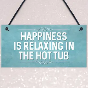 Chic Hot Tub Sign For Garden Summerhouse Funny Quote Hot Tub Accessories New Home Gift