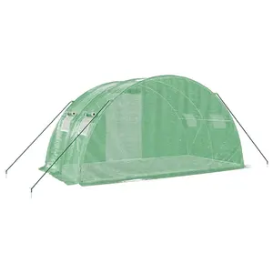 Berkfield Greenhouse with Steel Frame Green 8 m2 4x2x2 m