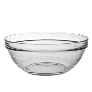 Duralex - Lys Glass Stacking Bowls for Kitchen, Serving - 17cm (7") - Pack of 6