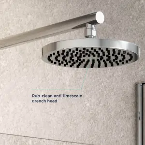 Bristan Divine Gloss Chrome effect Recessed Thermostatic Mixer Multi head shower